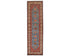 13 Feet Blue Red Kazak Afghan Hand Knotted Wool Runner Rug